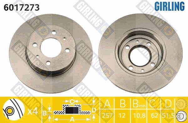 Girling 6017273 - Əyləc Diski furqanavto.az