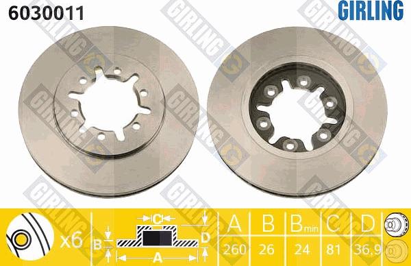 Girling 6030011 - Əyləc Diski furqanavto.az