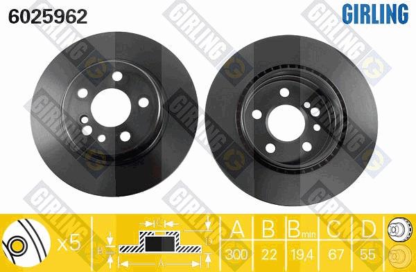 Girling 6025944 - Əyləc Diski furqanavto.az