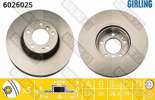 Girling 6026025 - Əyləc Diski furqanavto.az