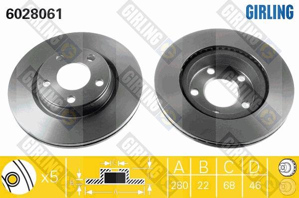 Girling 6028061 - Əyləc Diski furqanavto.az