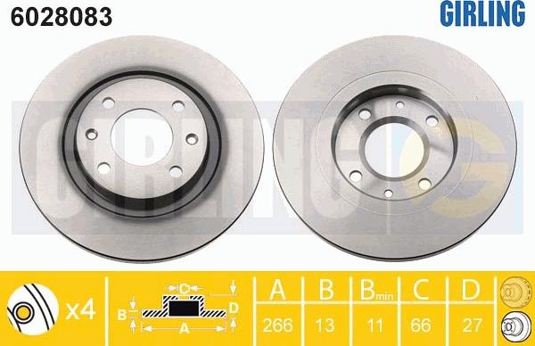 Girling 6028083 - Əyləc Diski furqanavto.az