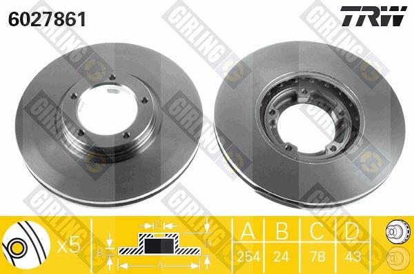 Girling 6027861 - Əyləc Diski furqanavto.az