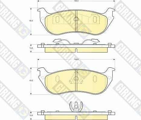 Girling 6141325 - Əyləc altlığı dəsti, əyləc diski furqanavto.az