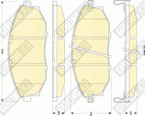 Girling 6141799 - Əyləc altlığı dəsti, əyləc diski furqanavto.az