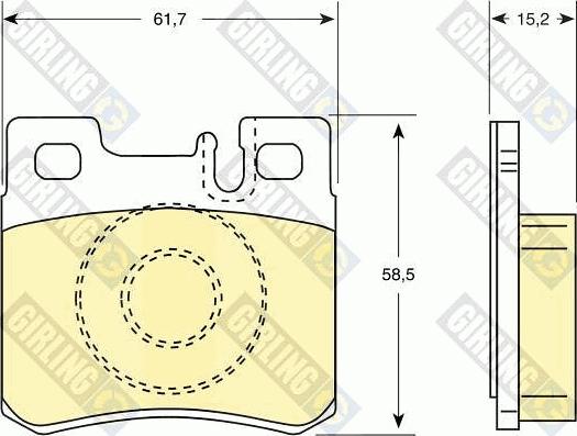 Girling 6109872 - Əyləc altlığı dəsti, əyləc diski furqanavto.az