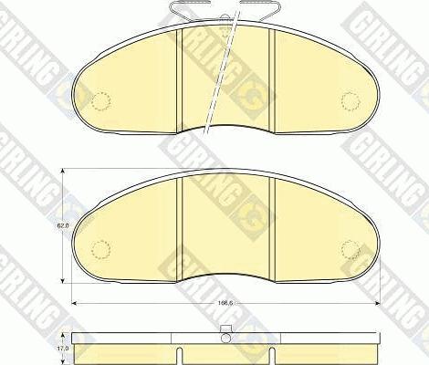 Girling 6108273 - Əyləc altlığı dəsti, əyləc diski furqanavto.az