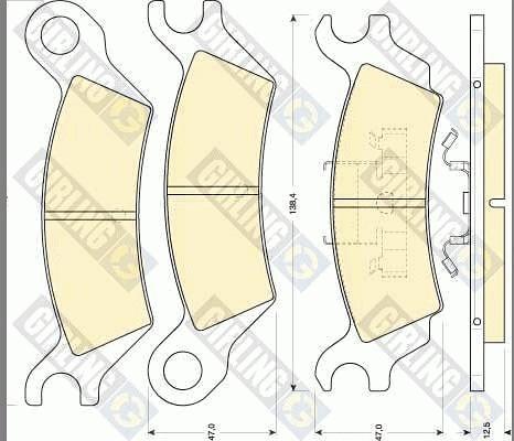 Girling 6102909 - Əyləc altlığı dəsti, əyləc diski furqanavto.az