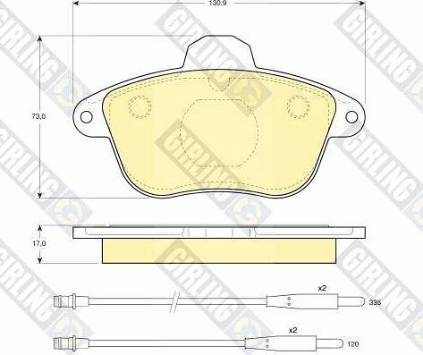 Girling 6107963 - Əyləc altlığı dəsti, əyləc diski furqanavto.az