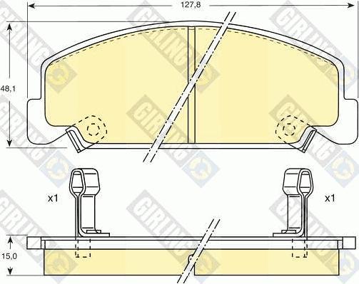 Girling 6107649 - Əyləc altlığı dəsti, əyləc diski furqanavto.az