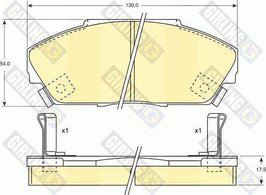 Girling 6107339 - Əyləc altlığı dəsti, əyləc diski furqanavto.az