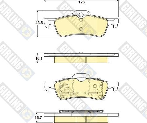 Girling 6114772 - Əyləc altlığı dəsti, əyləc diski furqanavto.az