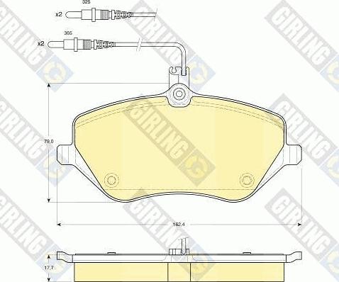 Girling 6115951 - Əyləc altlığı dəsti, əyləc diski furqanavto.az