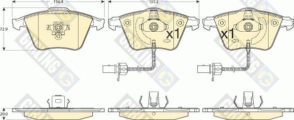 Girling 6115542 - Əyləc altlığı dəsti, əyləc diski furqanavto.az