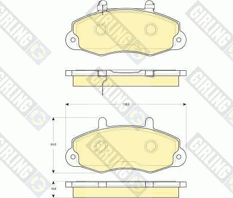 Girling 6115724 - Əyləc altlığı dəsti, əyləc diski furqanavto.az