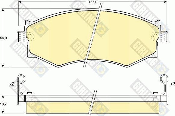 Girling 6110089 - Əyləc altlığı dəsti, əyləc diski furqanavto.az