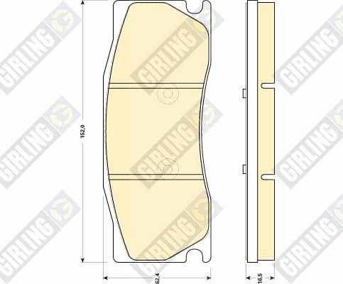 Girling 6118504 - Əyləc altlığı dəsti, əyləc diski furqanavto.az