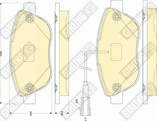 Girling 6118294 - Əyləc altlığı dəsti, əyləc diski furqanavto.az