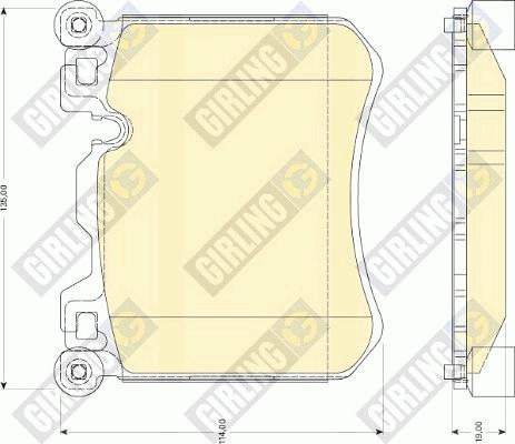 Girling 6118269 - Əyləc altlığı dəsti, əyləc diski furqanavto.az