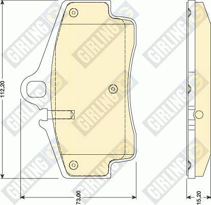 Girling 6117579 - Əyləc altlığı dəsti, əyləc diski furqanavto.az