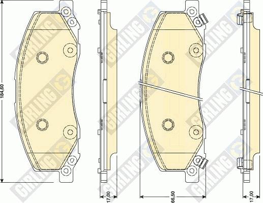 Girling 6117811 - Əyləc altlığı dəsti, əyləc diski furqanavto.az