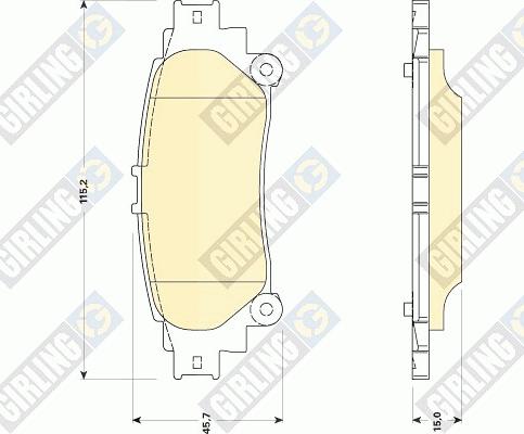 Girling 6134979 - Əyləc altlığı dəsti, əyləc diski furqanavto.az