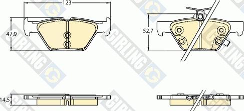 Girling 6136397 - Əyləc altlığı dəsti, əyləc diski furqanavto.az