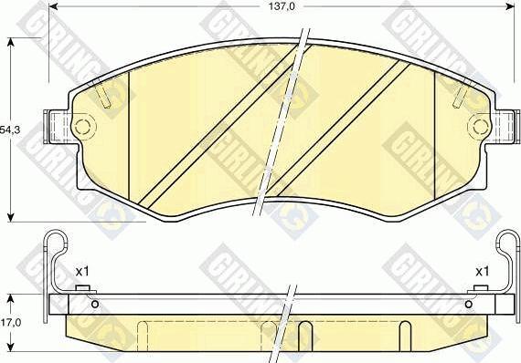 Girling 6131699 - Əyləc altlığı dəsti, əyləc diski furqanavto.az