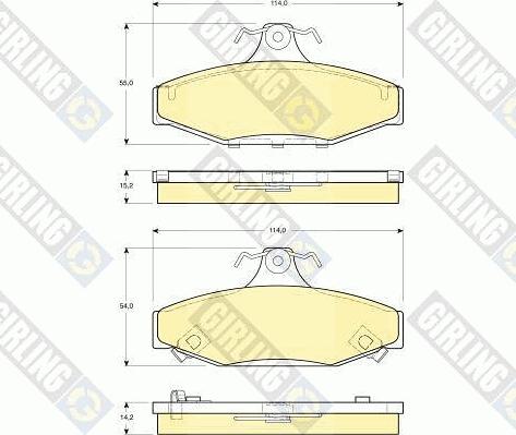 Girling 6131351 - Əyləc altlığı dəsti, əyləc diski furqanavto.az