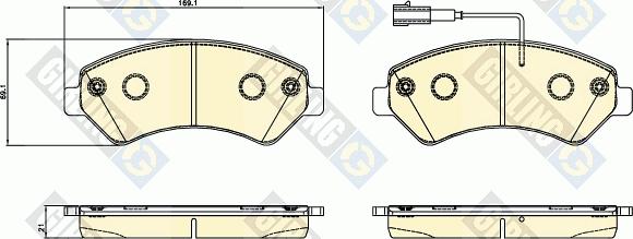 Girling 6120695 - Əyləc altlığı dəsti, əyləc diski furqanavto.az