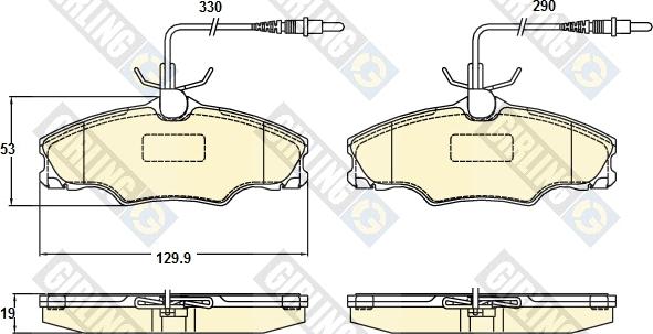 Girling 6120641 - Əyləc altlığı dəsti, əyləc diski www.furqanavto.az