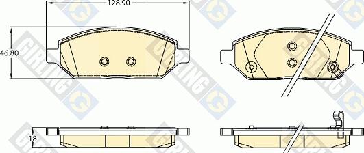 Girling 6121352 - Əyləc altlığı dəsti, əyləc diski furqanavto.az