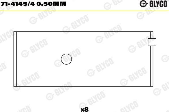 Glyco 71-4145/4 0.50mm - Böyük Ucu rulmanlar furqanavto.az