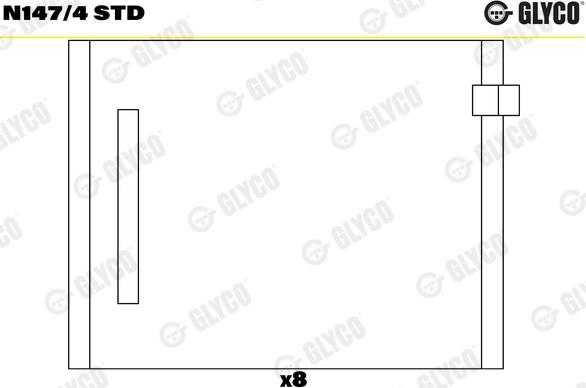 Glyco N147/4 STD - Eksantrik mil kolları furqanavto.az