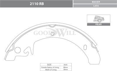 GoodWill 2110 RB - Əyləc Başlığı Dəsti furqanavto.az