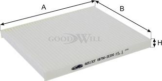 GoodWill AG 513 CF - Filtr, daxili hava www.furqanavto.az
