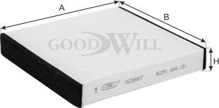 GoodWill AG 588 CF - Filtr, daxili hava furqanavto.az