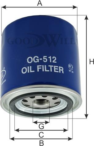GoodWill OG 512 - Yağ filtri furqanavto.az