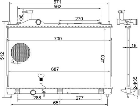 Hart 644 081 - Radiator, mühərrikin soyudulması furqanavto.az