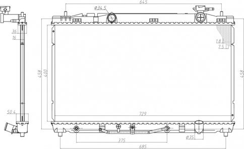 Hart 646 021 - Radiator, mühərrikin soyudulması furqanavto.az