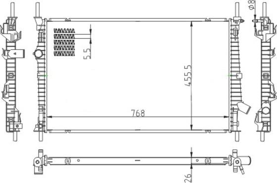 Hart 643 015 - Radiator, mühərrikin soyudulması furqanavto.az