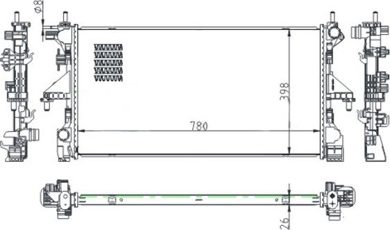 Hart 643 013 - Radiator, mühərrikin soyudulması furqanavto.az