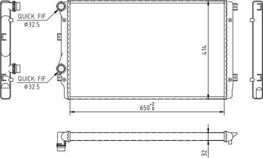 Hart 605 992 - Radiator, mühərrikin soyudulması furqanavto.az