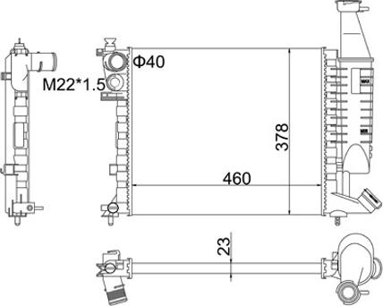 Hart 605 915 - Radiator, mühərrikin soyudulması furqanavto.az