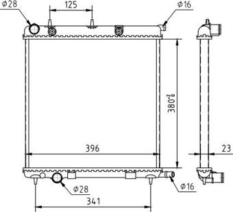 Hart 605 985 - Radiator, mühərrikin soyudulması furqanavto.az