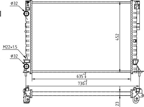 Hart 605 979 - Radiator, mühərrikin soyudulması furqanavto.az