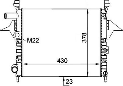 Hart 605 595 - Radiator, mühərrikin soyudulması furqanavto.az