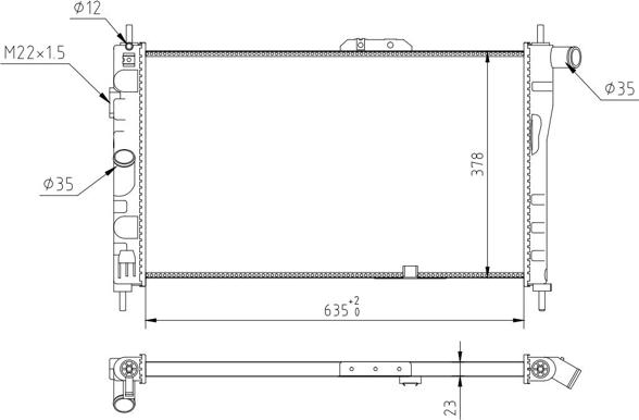 Hart 605 559 - Radiator, mühərrikin soyudulması furqanavto.az