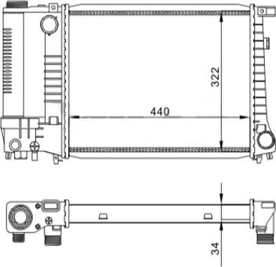 Hart 605 565 - Radiator, mühərrikin soyudulması furqanavto.az