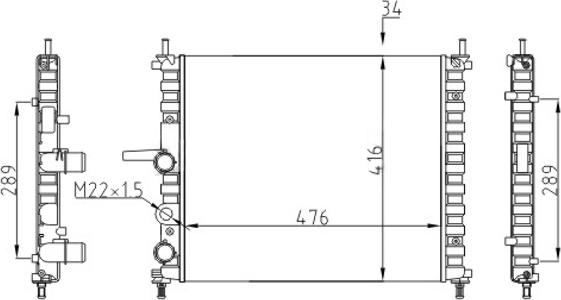 Hart 605 561 - Radiator, mühərrikin soyudulması furqanavto.az